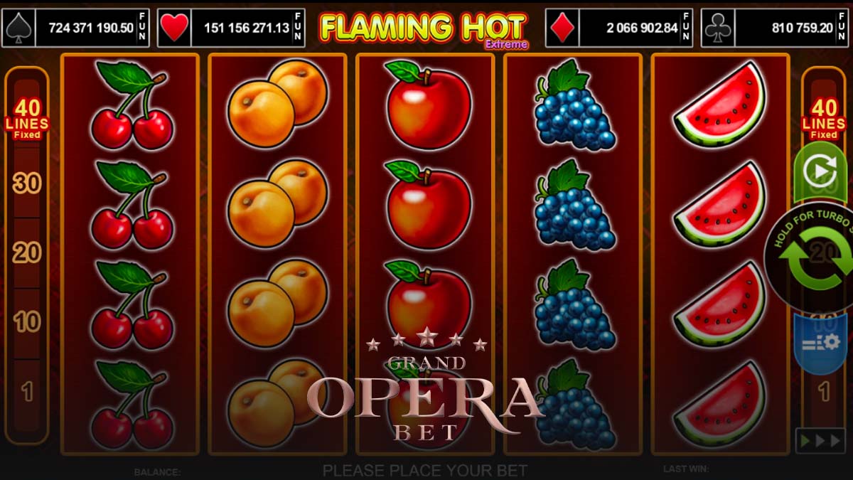 Grand Opera Bet Flaming Hot Extreme