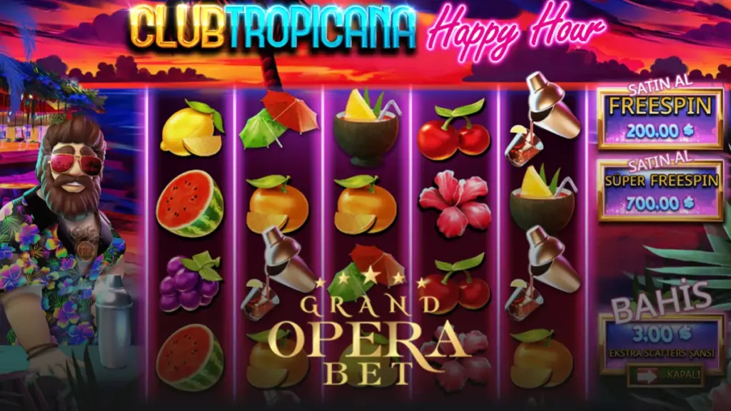 Grand Opera Bet Club Tropicana Happy Hour oyunu